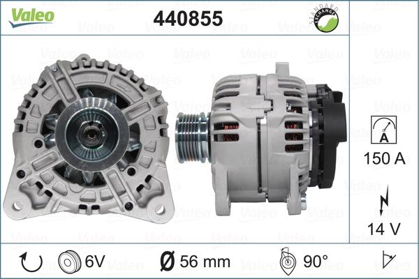 Valeo 440855 - Генератор autosila-amz.com