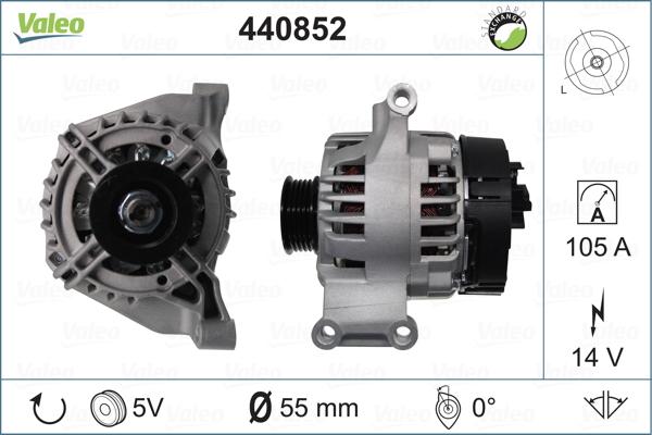 Valeo 440852 - Генератор autosila-amz.com