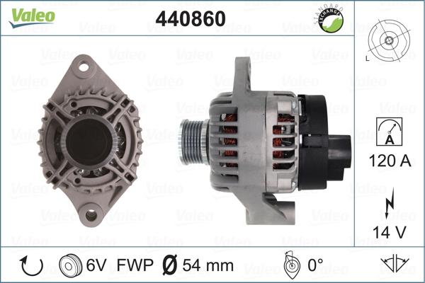 Valeo 440860 - Генератор autosila-amz.com