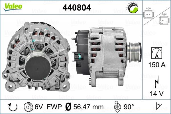 Valeo 440804 - Генератор autosila-amz.com