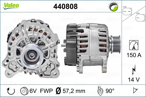 Valeo 440808 - Генератор autosila-amz.com