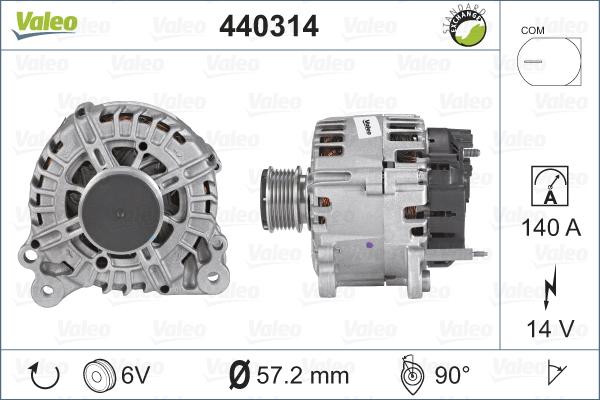 Valeo 440314 - Генератор autosila-amz.com