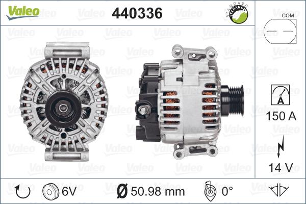 Valeo 440336 - Генератор autosila-amz.com