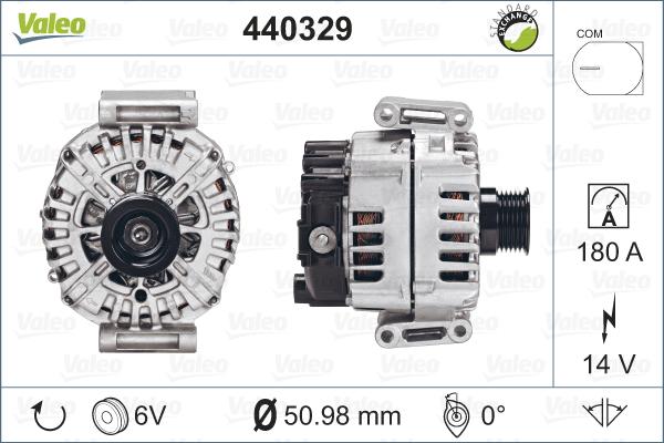 Valeo 440329 - Генератор autosila-amz.com