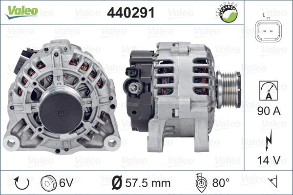 Valeo 440291 - Генератор autosila-amz.com