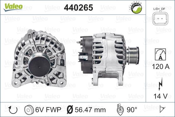 Valeo 440265 - Генератор autosila-amz.com