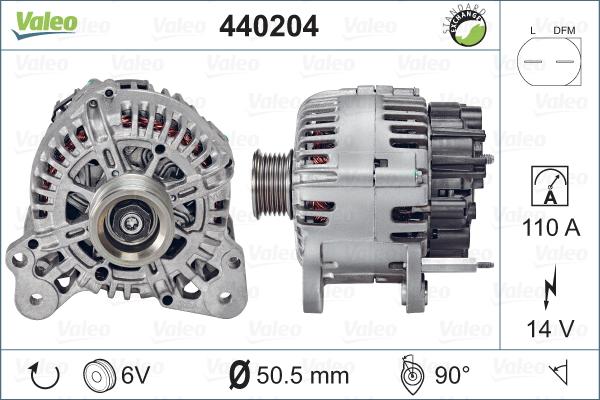 Valeo 440204 - Генератор autosila-amz.com