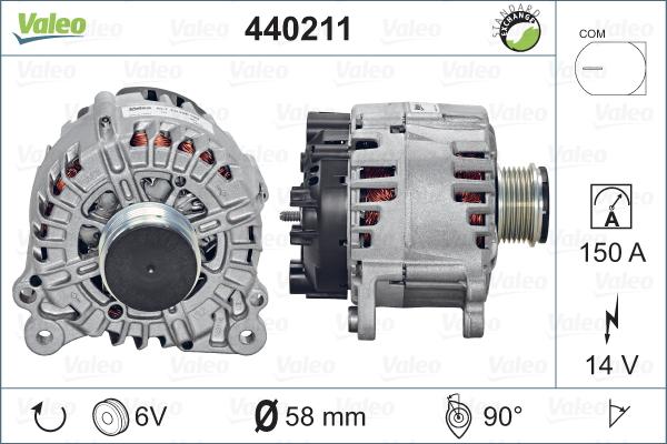 Valeo 440211 - Генератор autosila-amz.com