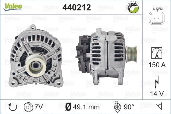 Valeo 440212 - Генератор autosila-amz.com