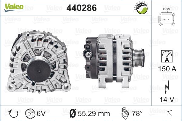 Valeo 440286 - Генератор autosila-amz.com