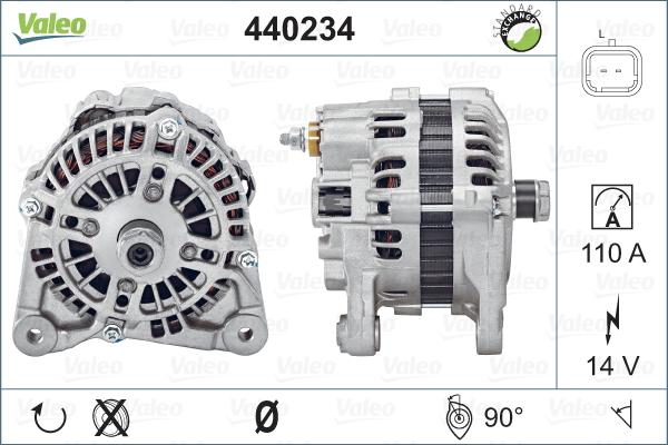 Valeo 440234 - Генератор autosila-amz.com