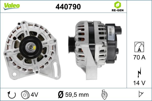 Valeo 440790 - Генератор autosila-amz.com