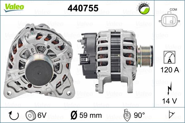 Valeo 440755 - Генератор autosila-amz.com