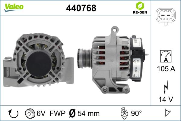 Valeo 440768 - Генератор autosila-amz.com