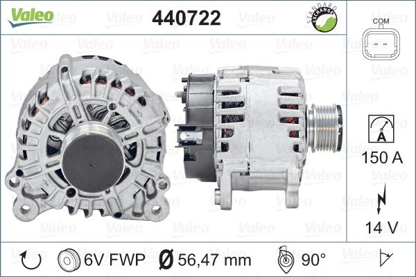 Valeo 440722 - Генератор autosila-amz.com