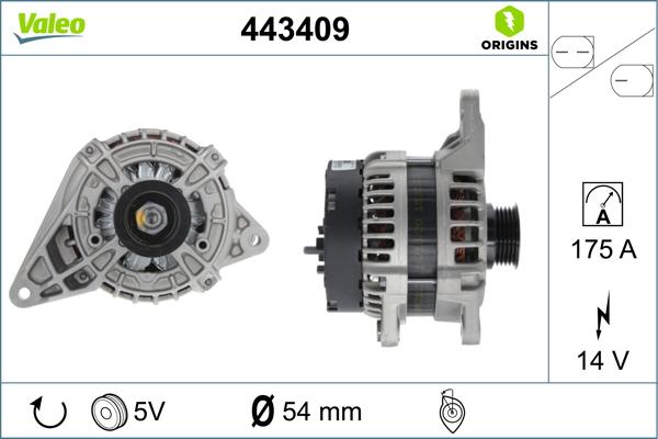 Valeo 443409 - Генератор autosila-amz.com