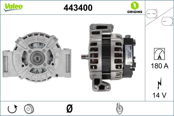 Valeo 443400 - Генератор autosila-amz.com