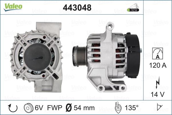 Valeo 443048 - Генератор autosila-amz.com