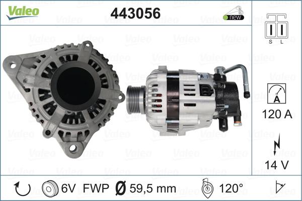 Valeo 443056 - Генератор autosila-amz.com