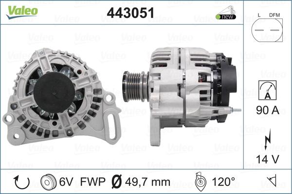 Valeo 443051 - Генератор autosila-amz.com