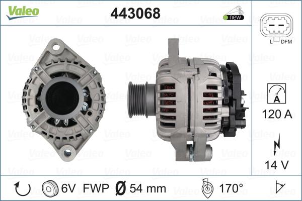 Valeo 443068 - Генератор autosila-amz.com