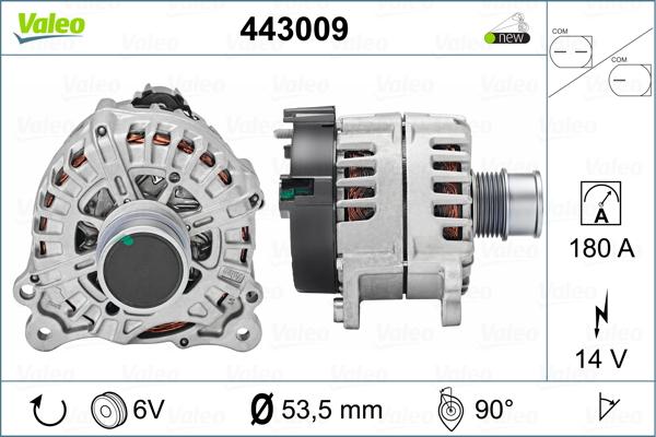 Valeo 443009 - Генератор autosila-amz.com