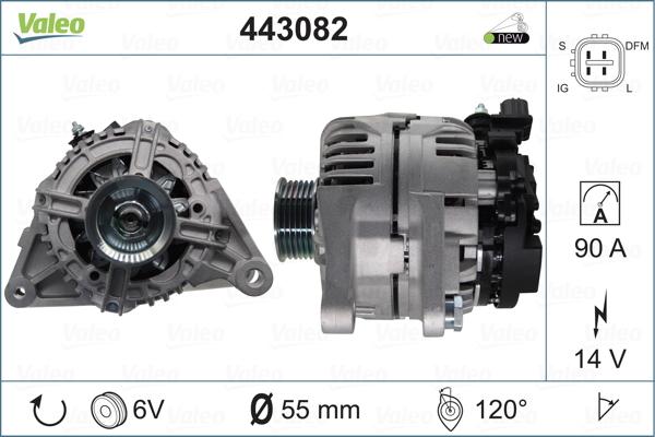 Valeo 443082 - Генератор autosila-amz.com