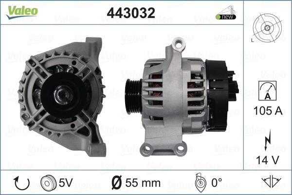 Valeo 443032 - Генератор autosila-amz.com