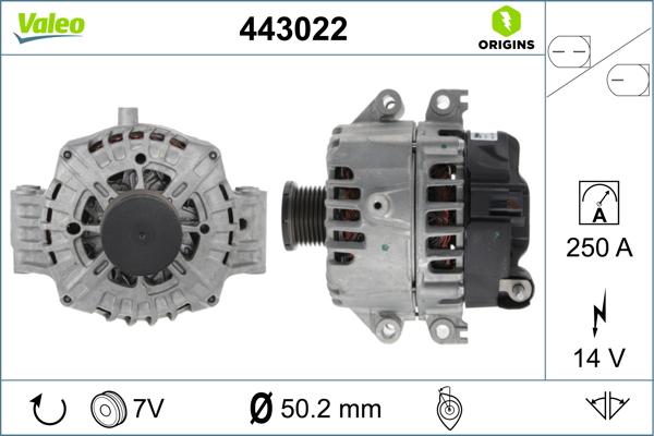 Valeo 443022 - Генератор autosila-amz.com