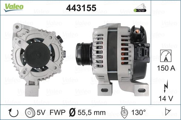 Valeo 443155 - Генератор autosila-amz.com