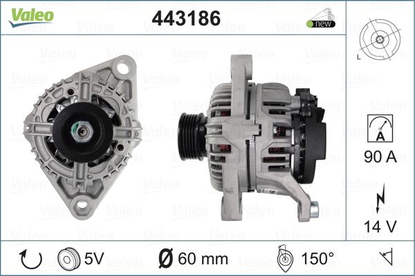 Valeo 443186 - Генератор autosila-amz.com