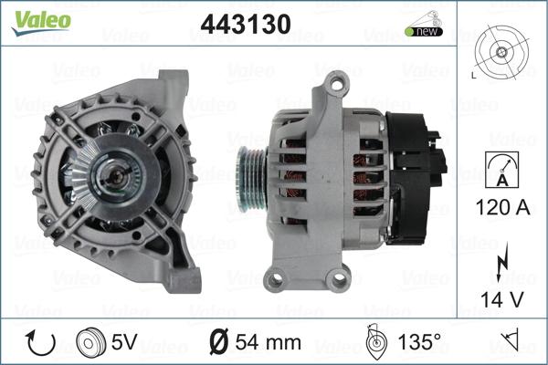 Valeo 443130 - Генератор autosila-amz.com