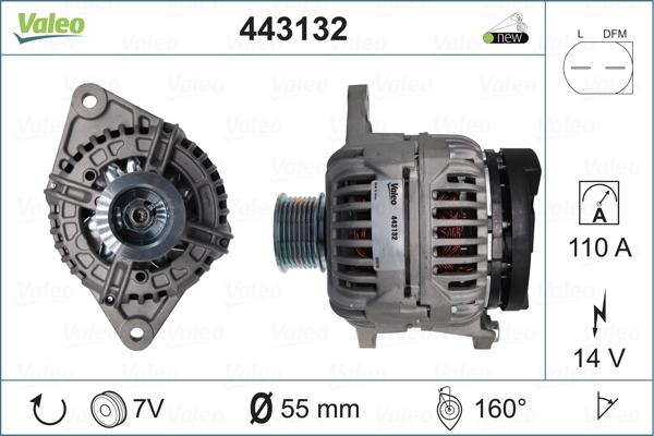 Valeo 443132 - Генератор autosila-amz.com