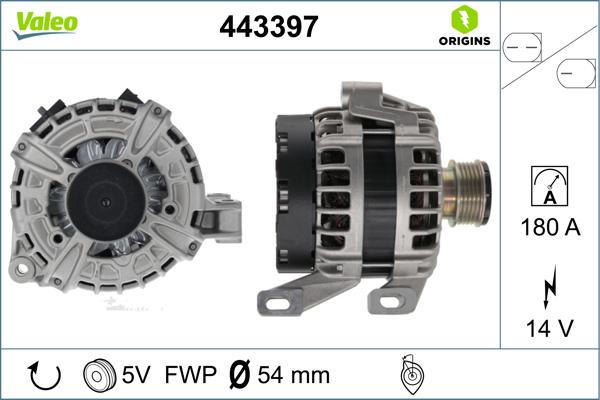 Valeo 443397 - Генератор autosila-amz.com