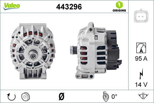 Valeo 443296 - Генератор autosila-amz.com