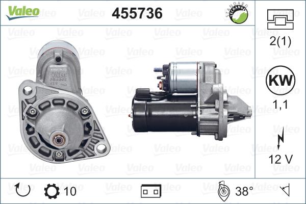 Valeo 455736 - Стартер autosila-amz.com