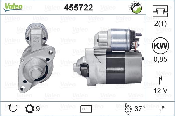 Valeo 455722 - Стартер autosila-amz.com