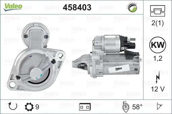 Valeo 458 403 - Стартер autosila-amz.com