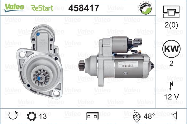 Valeo 458417 - Стартер autosila-amz.com