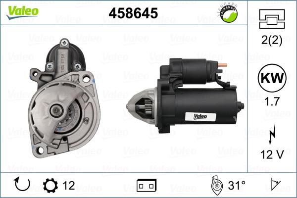 Valeo 458645 - Стартер autosila-amz.com