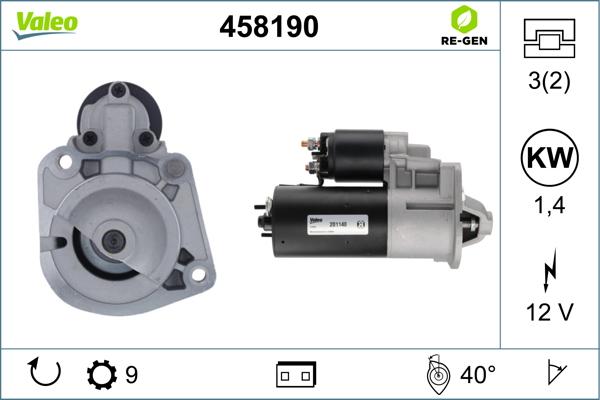 Valeo 458190 - Стартер autosila-amz.com