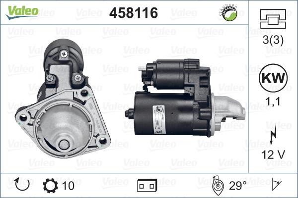 Valeo 458116 - Стартер autosila-amz.com