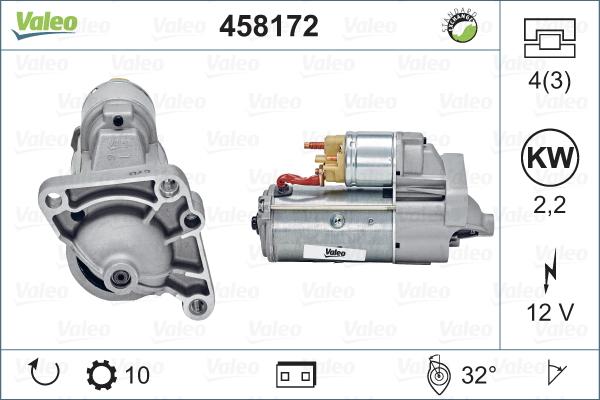 Valeo 458172 - Стартер autosila-amz.com