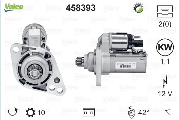 Valeo 458393 - Стартер autosila-amz.com