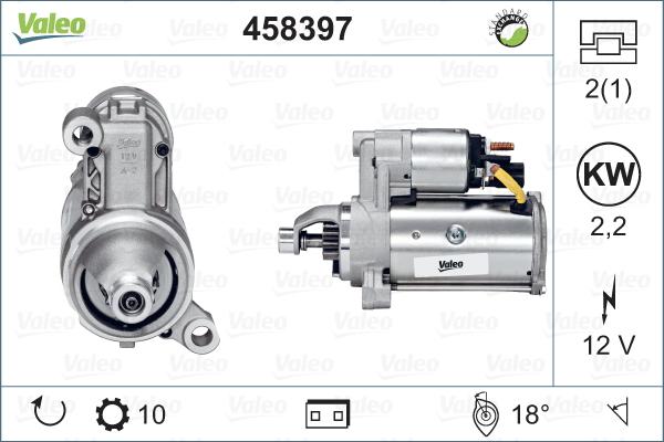 Valeo 458 397 - Стартер autosila-amz.com