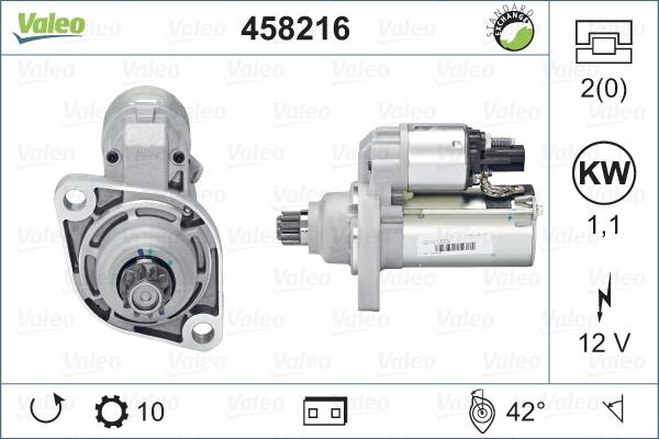 Valeo 458216 - Автозапчасть autosila-amz.com