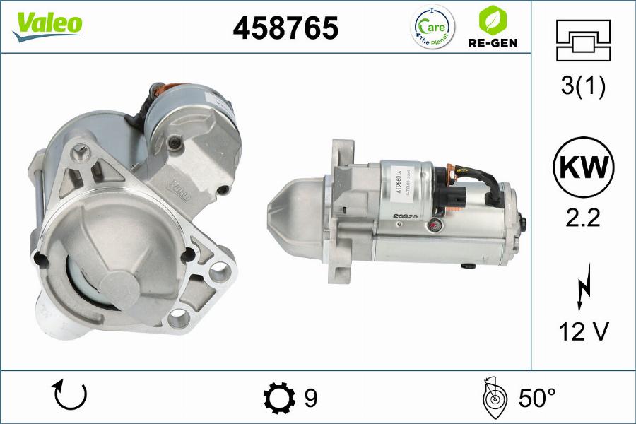 Valeo 458765 - Стартер autosila-amz.com