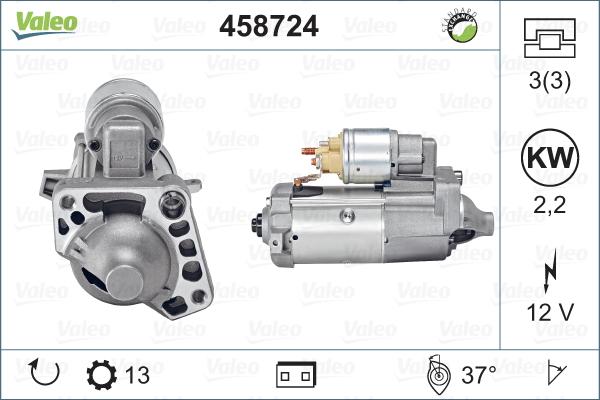 Valeo 458724 - Стартер autosila-amz.com