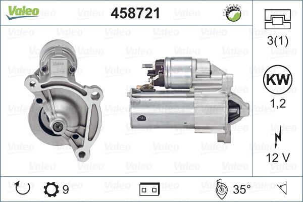 Valeo 458721 - Стартер autosila-amz.com