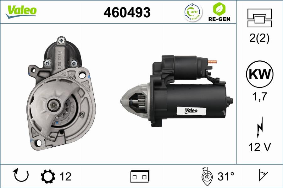 Valeo 460493 - Стартер autosila-amz.com